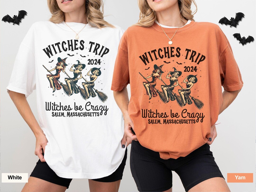 Girls Trip Witch Shirt, Salem Retro Comfort Colors Halloween Shirts