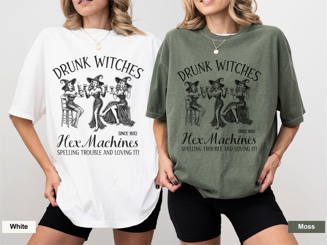 Drunk Witches Shirt, Girls Trip Salem Witch Shirt, Vintage Witchy