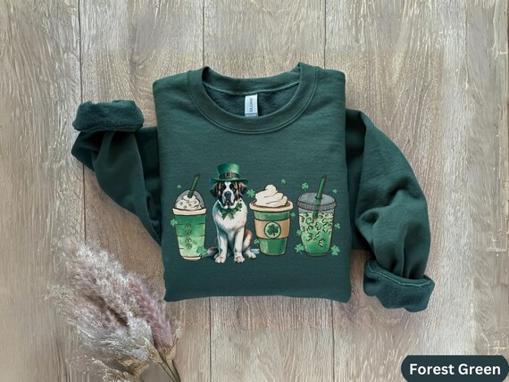 Cute Love Saint Bernard St. Patricks Day Dog Dad Mom Gift T-Shirt Cute Love Saint Bernard St. Patricks Day Dog Dad Mom Gift T-Shirt