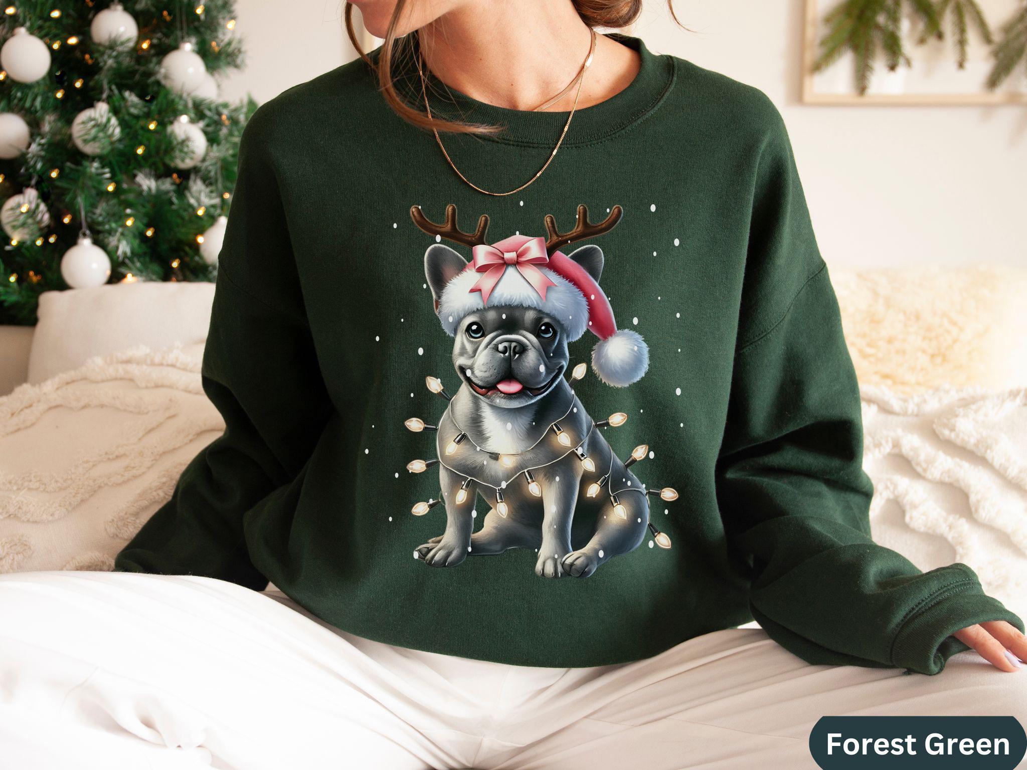 French Bulldog Christmas Shirt, Person Dog Shirts Hers, Frenchie 