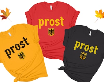 Prost Oktoberfest drinkshirt, proost German Beer Festival-T-shirt