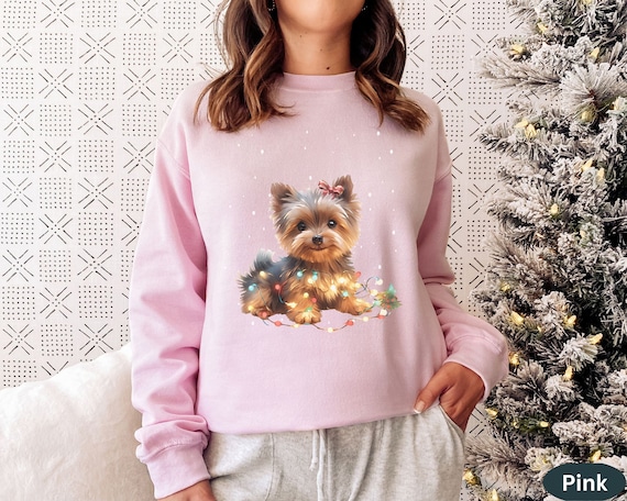 Yorkie Christmas Sweatshirt Yorkie Christmas Sweatshirt