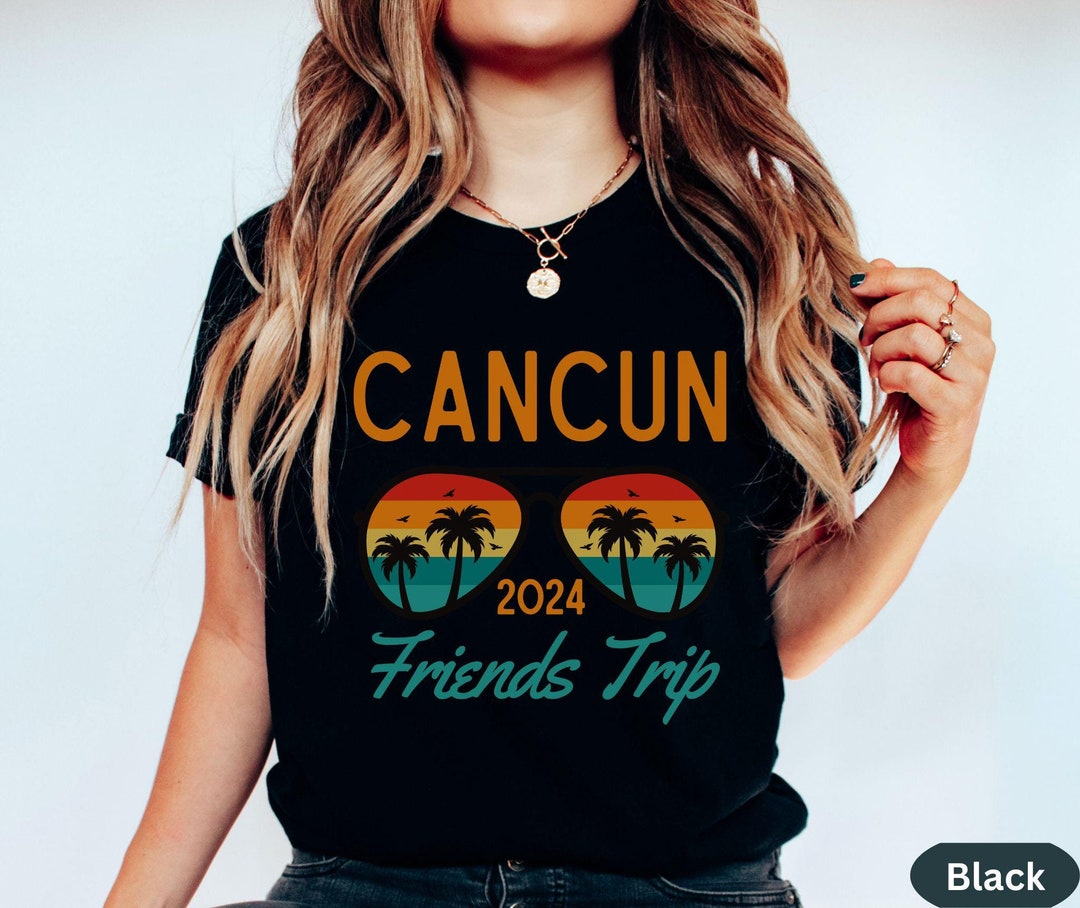 Camiseta de viaje de amigos a Cancún 2025, regalo, camiseta de