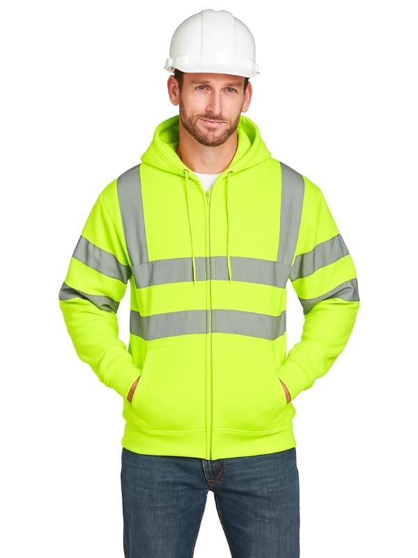 Hi Vis Hoodie: Reflective 2-Tone Workwear Safety Jacket