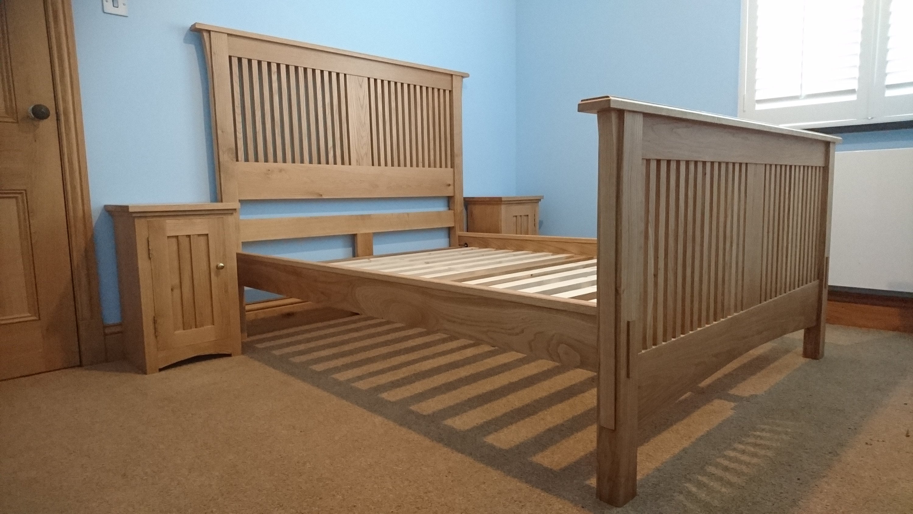 Arts Crafts Style Oak King Size Bed Etsy