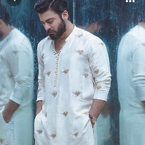 Mens kurta pajama set. handmade kurta pajama,top bottom. men outfit kurta. unique kurta. kurta party wear.WITH kurta pajama set,