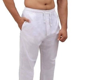 Pyjama homme, pyjama en coton pour homme, pyjama en coton blanc pour homme, pyjama pantalon de nuit pour homme,