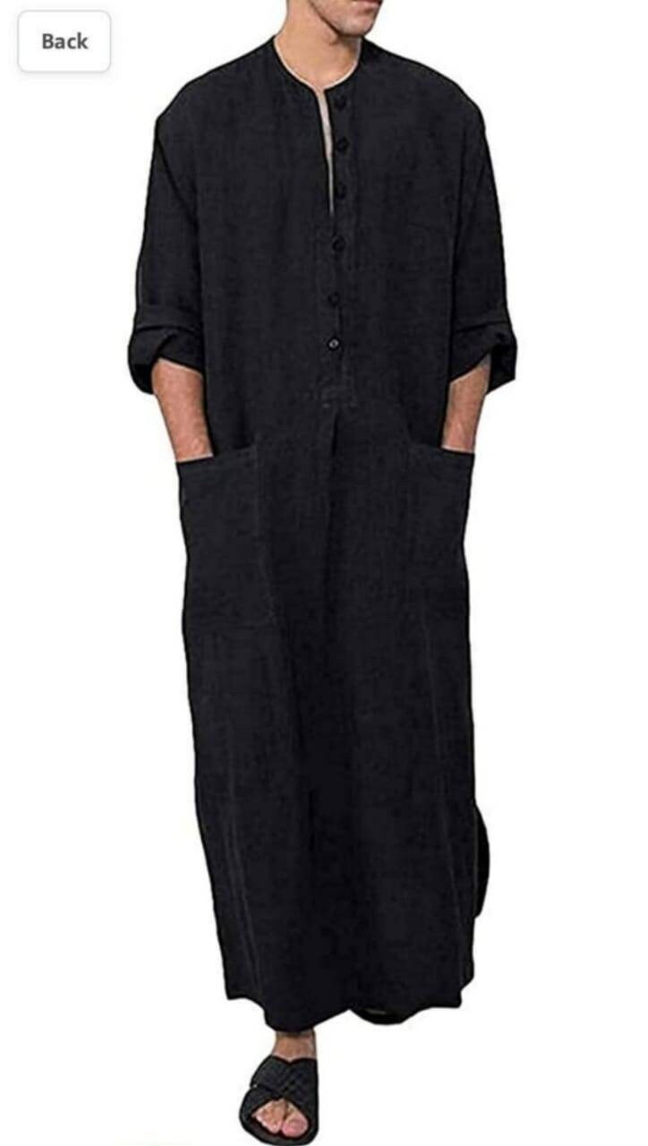 Men Linen Kaftan SPA MAN Black Coolloose Fit Tunic for Men Etsy
