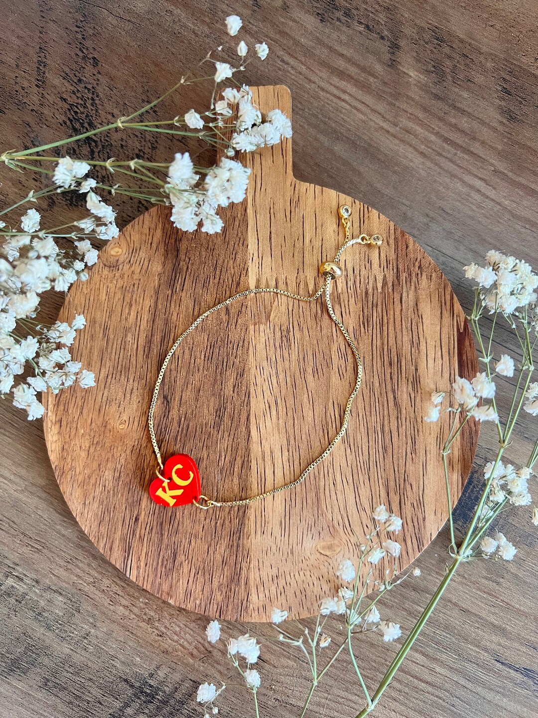 Kansas City Chiefs Bracelet, KC Jewelry, Kansas City Earrings, KC Gifts