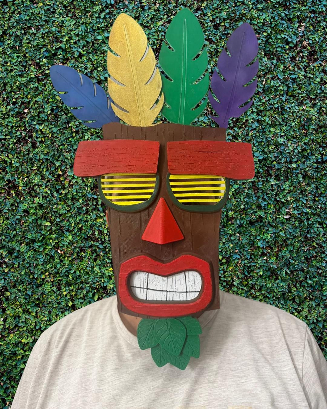 Hand-painted Aku Aku Mask, Crash Bandicoot Cosplay, 3D Printed - Etsy