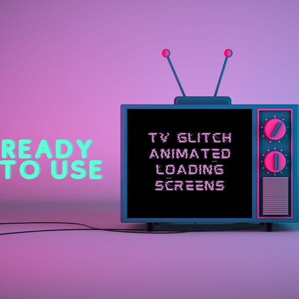 vintage crt tv glitch Écrans ANIMÉS pour Twitch - commençant bientôt, brb, fin du flux, hors ligne - prêts à l'emploi !