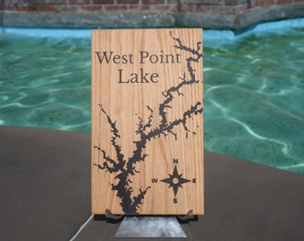 West Point Lake Map from Etsy