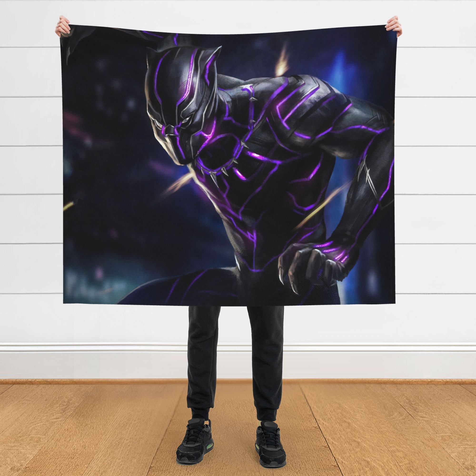 Custom Name Blanket Black Panther Blanket Baby Birthday Gift Etsy