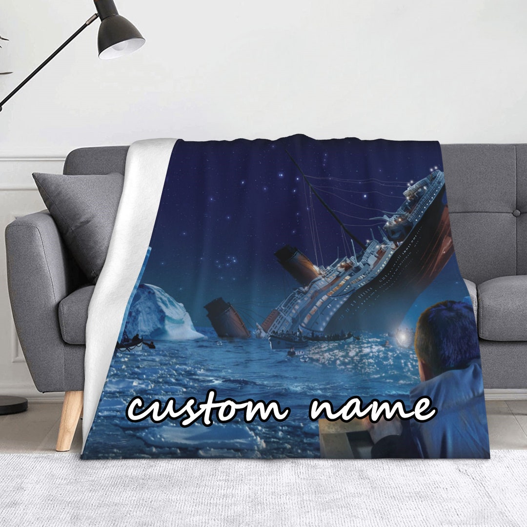 Custom Name Blanket Personalized Titanic Blanket Baby Birthday Gift