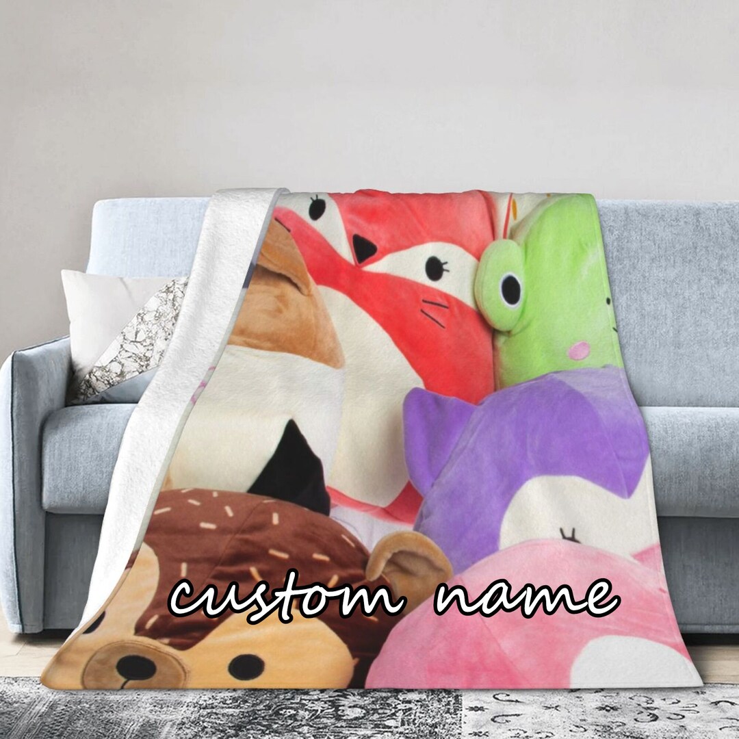 Custom Name Blanket Personalized Squishmallows Blanket Baby Birthday Gift Home Decor Etsy