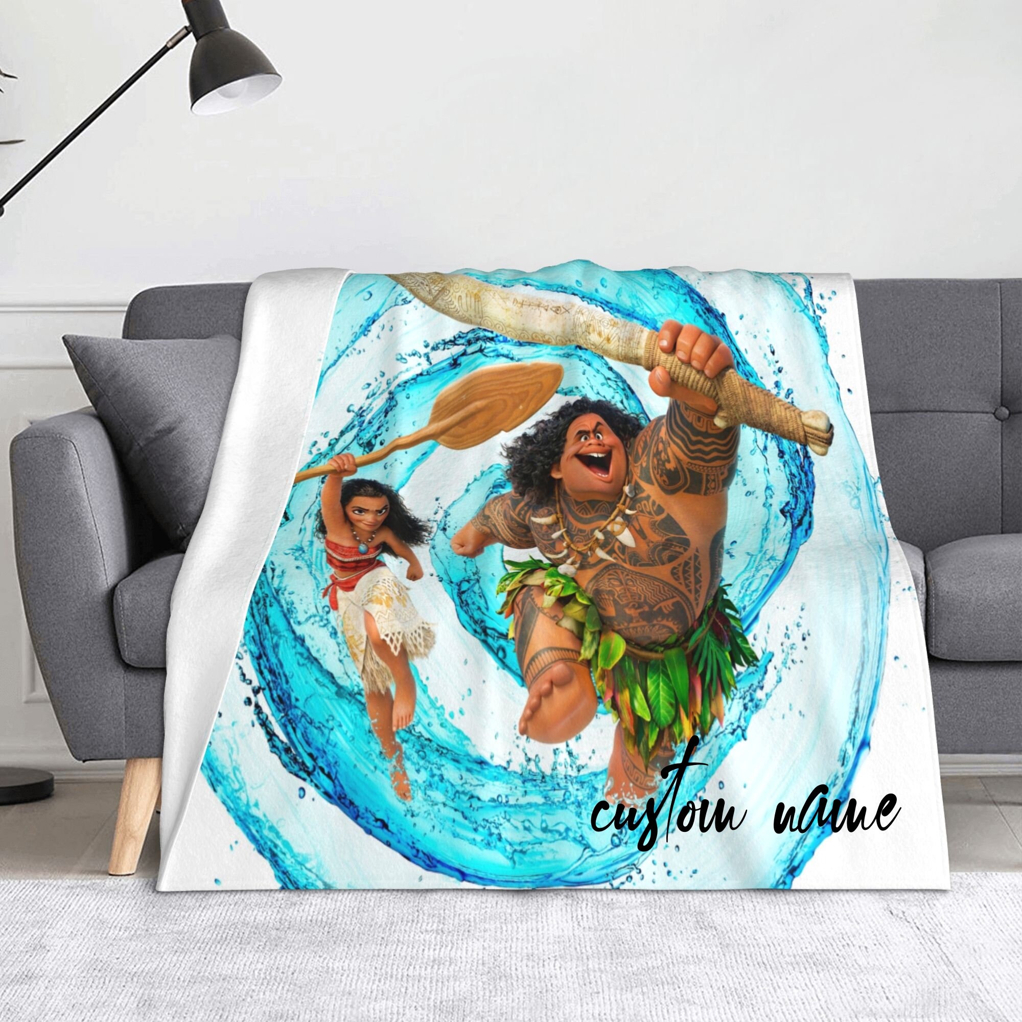 Moana Blanket, Moana Personalized Swaddle Blanket, Mash and Bear