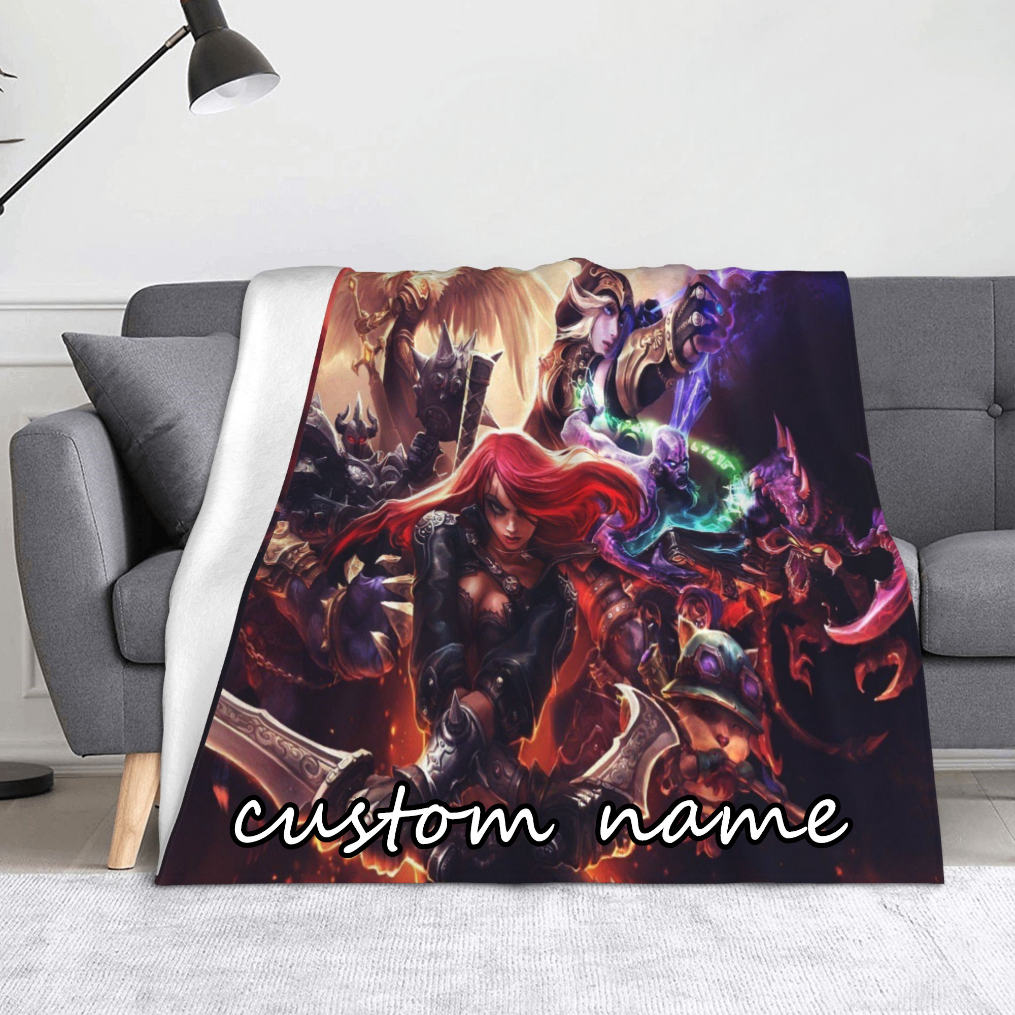 Custom Name Blanket Personalized League of Legends Game Blanket