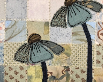 PDF-patroon zaadkop en bloem textielkunst