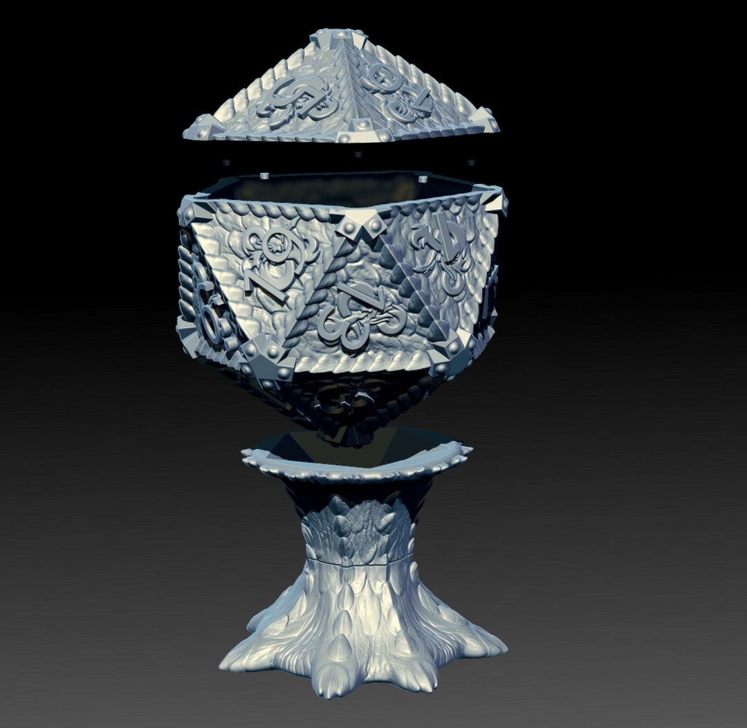 D20 Popcorn Box With Stand Dnd digital File Only Etsy