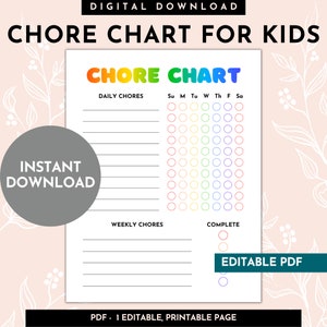 Chore Chart for Kids
