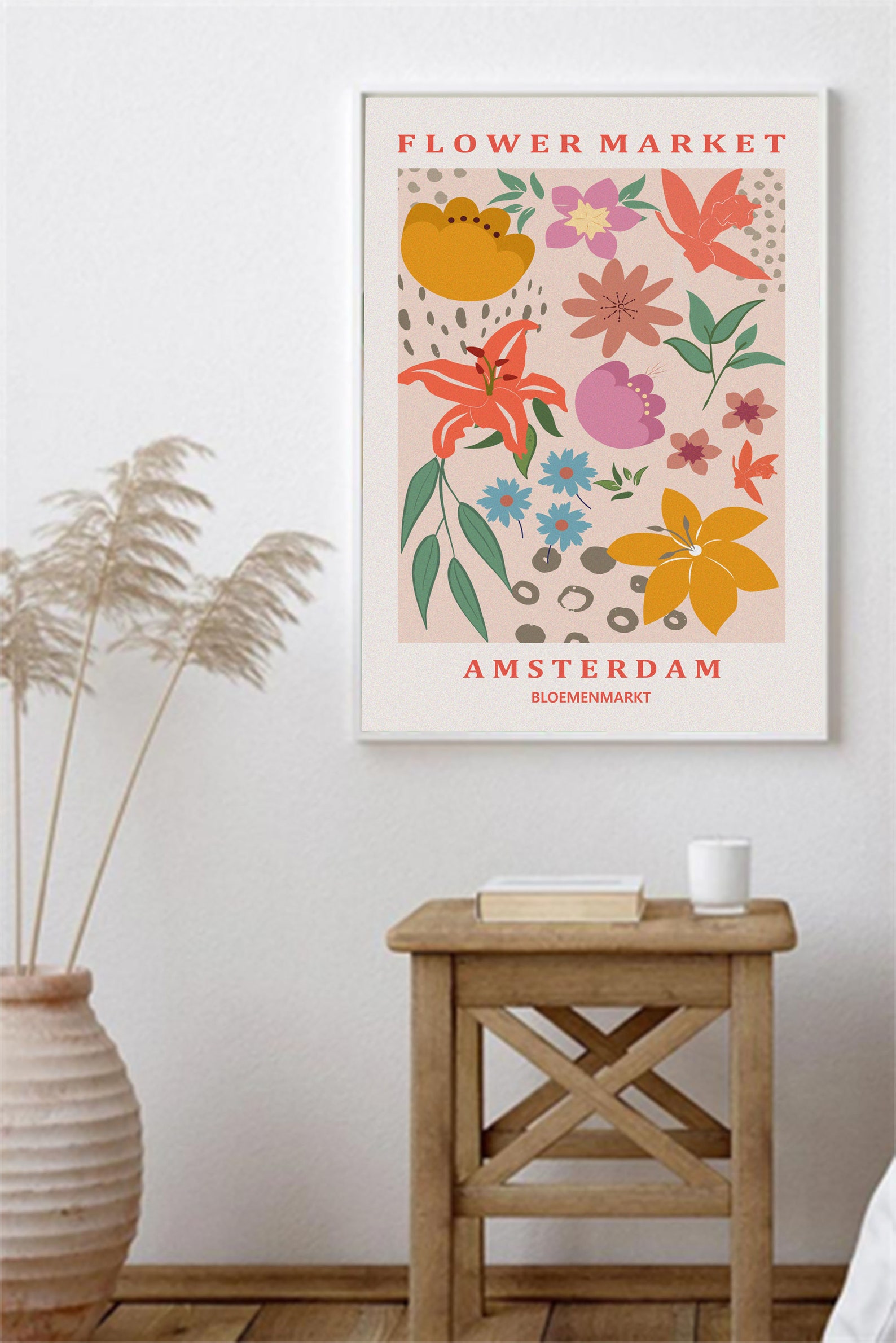 Amsterdam Flower Market Poster | Floral Wall Art (digital Print) - Etsy