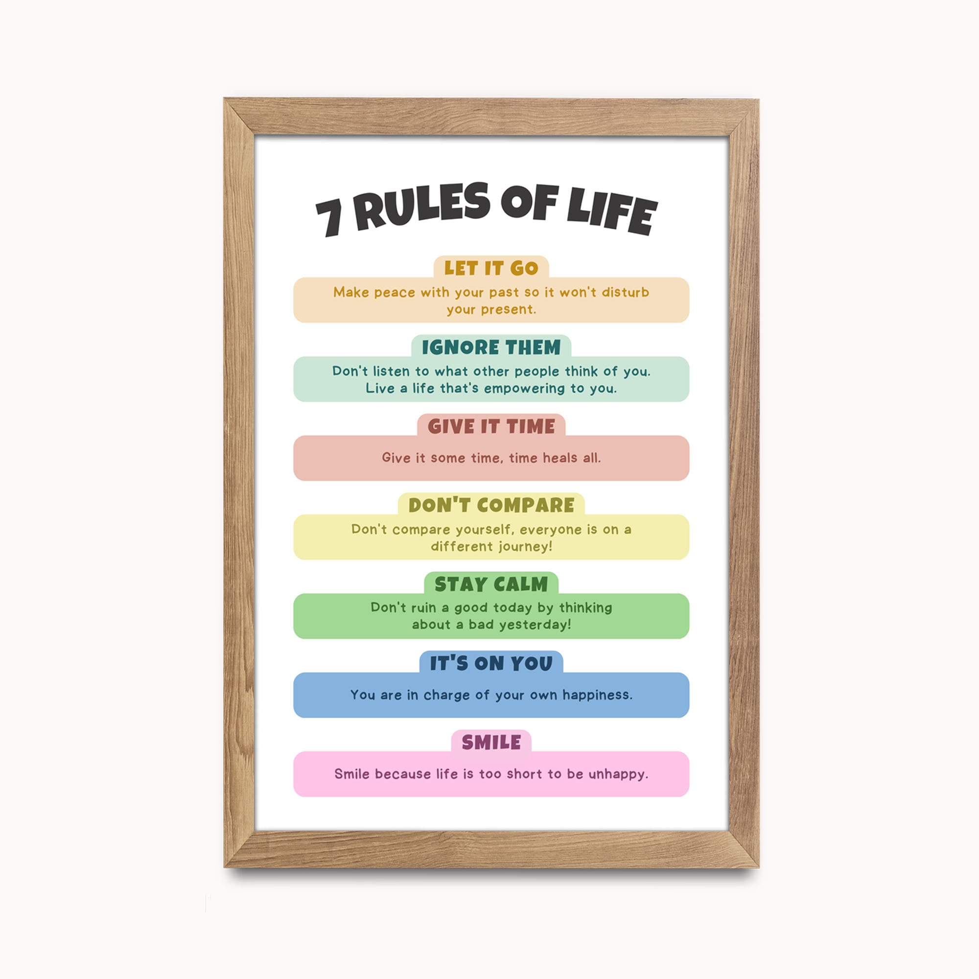 7 Rules Of Life Poster Daily Affirmations Poster Download Positive 7 rules of life poster daily affirmations poster download positive