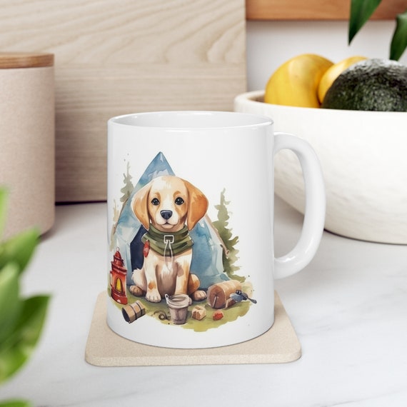 Wanderlust Dog Mug Camping Companion Cute Pup With Wanderlust Roam Sip Outdoor Bliss Pawfect Morning Brew Etsy Canada