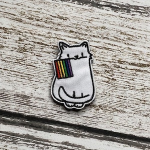 Orgullo, Gato, Bandera, Arco Iris, Aliado, Aliado Orgulloso, CrossFit, Chaleco de peso, Chaleco, Parche extraíble, Parche, Regalo, Gimnasio, Bolsa de gimnasio