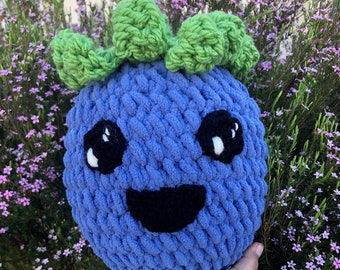 Gehäkelte Blaubeere Plüschi: Niedlicher Früchte Buddy