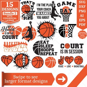 Basketball SVG Bundle | Geschichtet Basketball SVG | Basketball SVG | Basketball-Shirt | Split Frame Monogramm | Cricut Cut Dateien, Sublimationsdruck