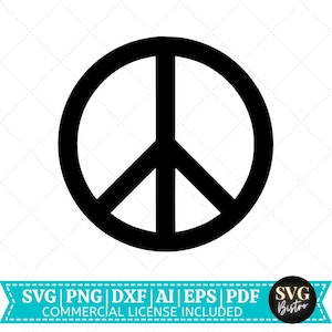 ピースサイン SVG | ピース SVG | 国際平和デー svg | 世界平和 svg | すべての人に平和 svg | Cricut カット ファイル | 昇華