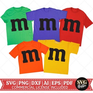 M en M-SVG | Halloween-kostuumidee | Chocolade SVG | Groep shirt SVG | Cricut gesneden bestand | Sublimatie