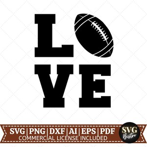 Amour football SVG | Football SVG | Football Designs SVG | Maillot de foot | Jour du match | Cadre divisé | Fichiers de découpe Cricut | Sublimation