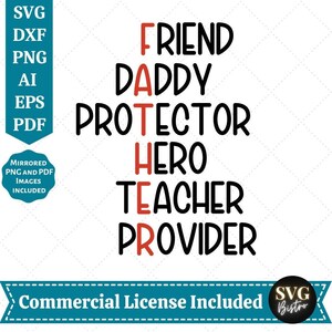 F-A-T-H-E-R SVG, Daddy SVG, Dia dos Pais SVG, Daddy svg, Presente para o papai, Best Dad svg, Papa svg, Paternidade, Arquivos cortados para Cricut, Sublimação