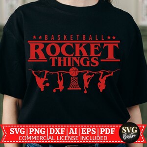 Rockets Basketball Things SVG | School Spirit | Basketball Design | Basketball Team Shirt | Mascot | Cricut svg Cut File | Sublimation File