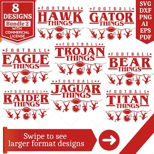Lot de football SVG | Football Designs SVG | Football SVG | Maillot de foot | Jour du match | Football choses svg | Fichiers de découpe Cricut, sublimation