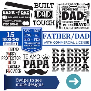Fathers Day Svg Bundle, Dad svg, Father svg, Papa svg, Best dad ever svg, Grandpa svg, Family svg bundle, Svg Cut Files For Cricut
