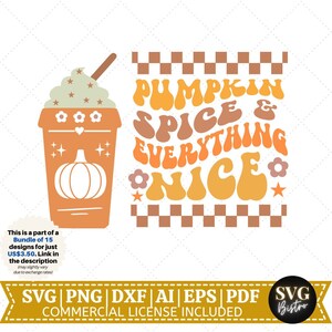 Pumpkin Spice Alles mooie SVG | Dankzegging-SVG | Thanksgiving-shirt | Herfstshirt | Herfstsfeer | Cricut gesneden bestand | Sublimatie bestanden
