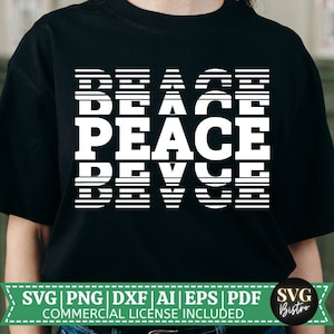 平和 SVG | 平和の日 svg | 世界平和 svg | すべての人のための平和 svg | Cricut カット ファイル | 昇華