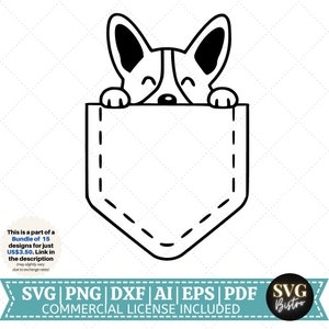 Dog Pockets SVG | Dogs In Pocket SVG | Dog Lovers SVG | Dog Moms svg | Dog Breeds | Cute Dogs Pocket | Cricut Cut File | Sublimation
