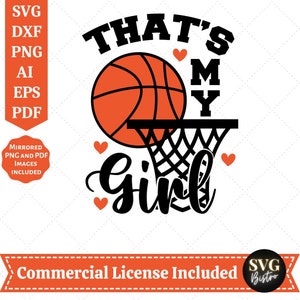 Das ist mein Mädchen SVG | Basketball SVG | Basketball Spieler SVG | Basketball-Shirt | Basketball Mama | Fächer | Schnittdateien für Cricut | Sublimation
