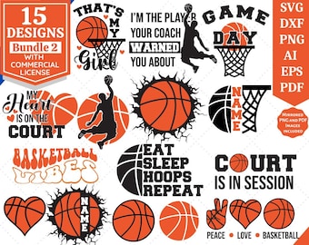 Basketball SVG Bundle | Layered Basketball SVG | Basketball SVG | Basketball Shirt | Split Frame Monogram | Cricut Cut Files, Sublimation