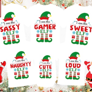 Elf Christmas Family Shirt SVG Bundle | Christmas SVG | Christmas Shirt SVG | Group Shirt | Cricut Cut File | Sublimation