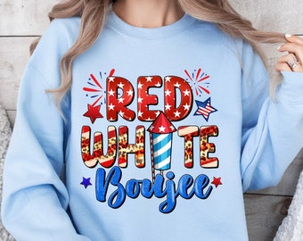 Sublimation de boujee rouge blanc PNG | 4 juillet PNG | Fête de l'indépendance PNG | Drapeau américain | Design de chemise du 4 juillet | Sublimation