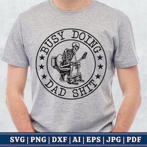 Doing Dad Shit SVG, grappig skelet toilet sublimatie ontwerp, trendy Vaderdag T-shirt mok retro png-ontwerp voor mannen, digitale download