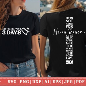 A Lot Can Happen In 3 Days Svg Png, Christian Svg, Faith Png, He Is Risen Svg Png, Easter Svg Png, Religion Svg