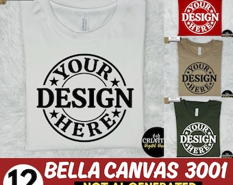 Bella Canvas 3001 Mockup Bundle, 3001 Tshirts Bundle, Bella Canvas Model Mockup Bundle, Lifestyle Mockups, Trendy Shirt Mocks