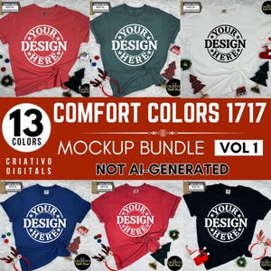 Comfort Colors 1717 Tshirt Weihnachten Mockup Bundle Weihnachten Shirt Comfort Colors Shirt Weihnachten Mockup gemütlich Urlaub Weihnachten Ästhetik