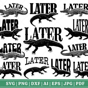 Drôle d'alligator Png, Dire sarcastique PNG, Png offensant, Later Gator, Alligator Png, Crocodile Png, Funny Mom Png, Crocodile rétro numérique