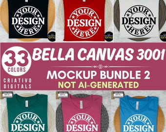 Bella Canvas 3001 Mockup Bundle, 3001 Tshirts Bundle, Bella Canvas Model Mockup Bundle, Lifestyle Mockups, Trendy Shirt Mocks